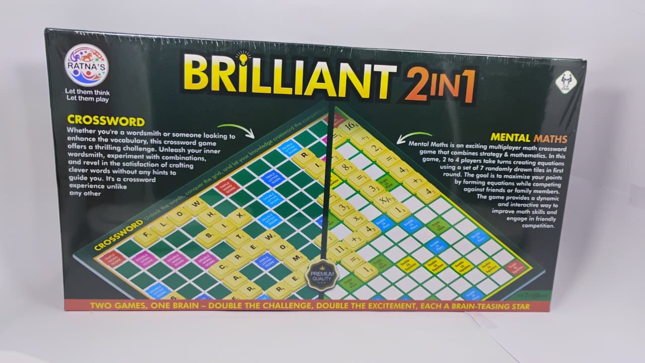 BRILLIANT 2 IN 1 RATNA CROSSWORD & MENTAL MATHS BRILLIANT 2 IN 1 RATNA CROSSWORD & MENTAL MATHS - Image 1