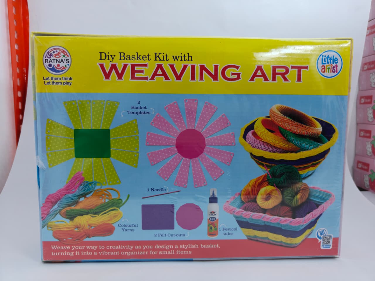 DIY BASKET KIT WITH WEAVING ART RATNA DIY BASKET KIT WITH WEAVING ART RATNA - Image 1