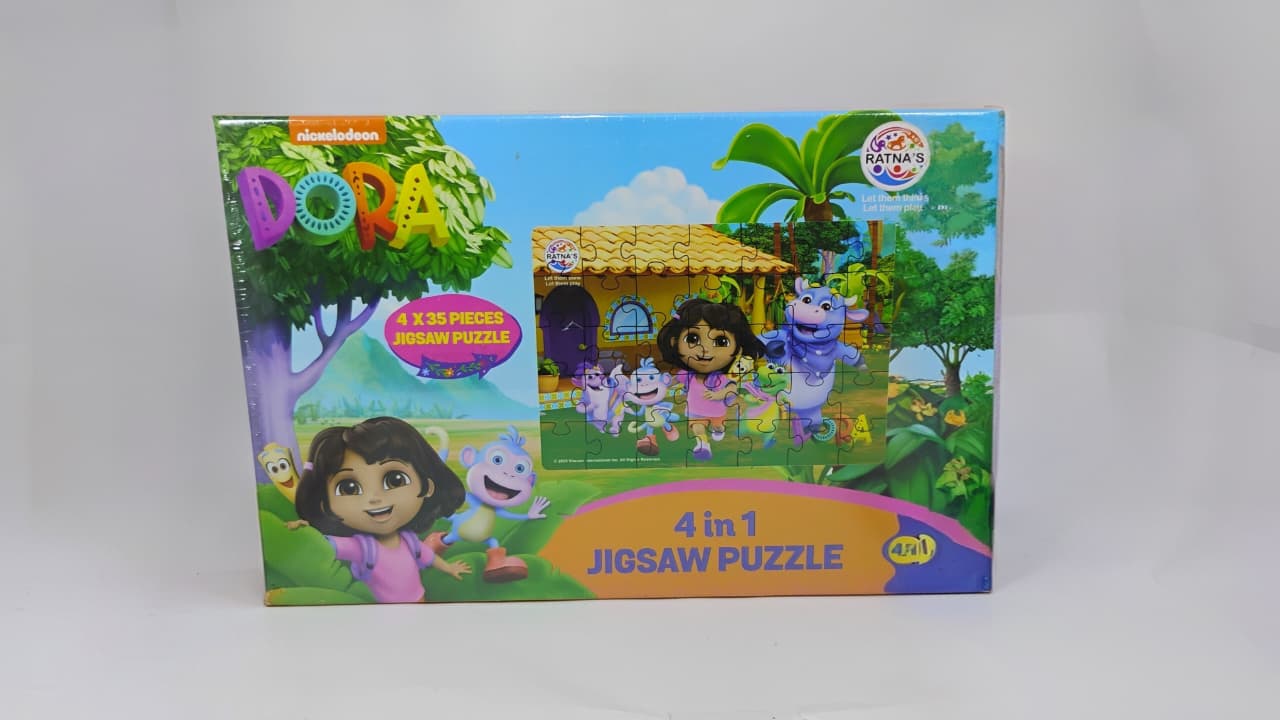 DORA 4 IN 1 JIGSAW PUZZLE RATNA DORA 4 IN 1 JIGSAW PUZZLE RATNA - Image 1