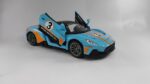Maserati MC20 Die-Cast Model. 1:22 scale BLUE WITH ORANGE STRIPES