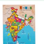 INDIA POLITICAL WOODEN MAP