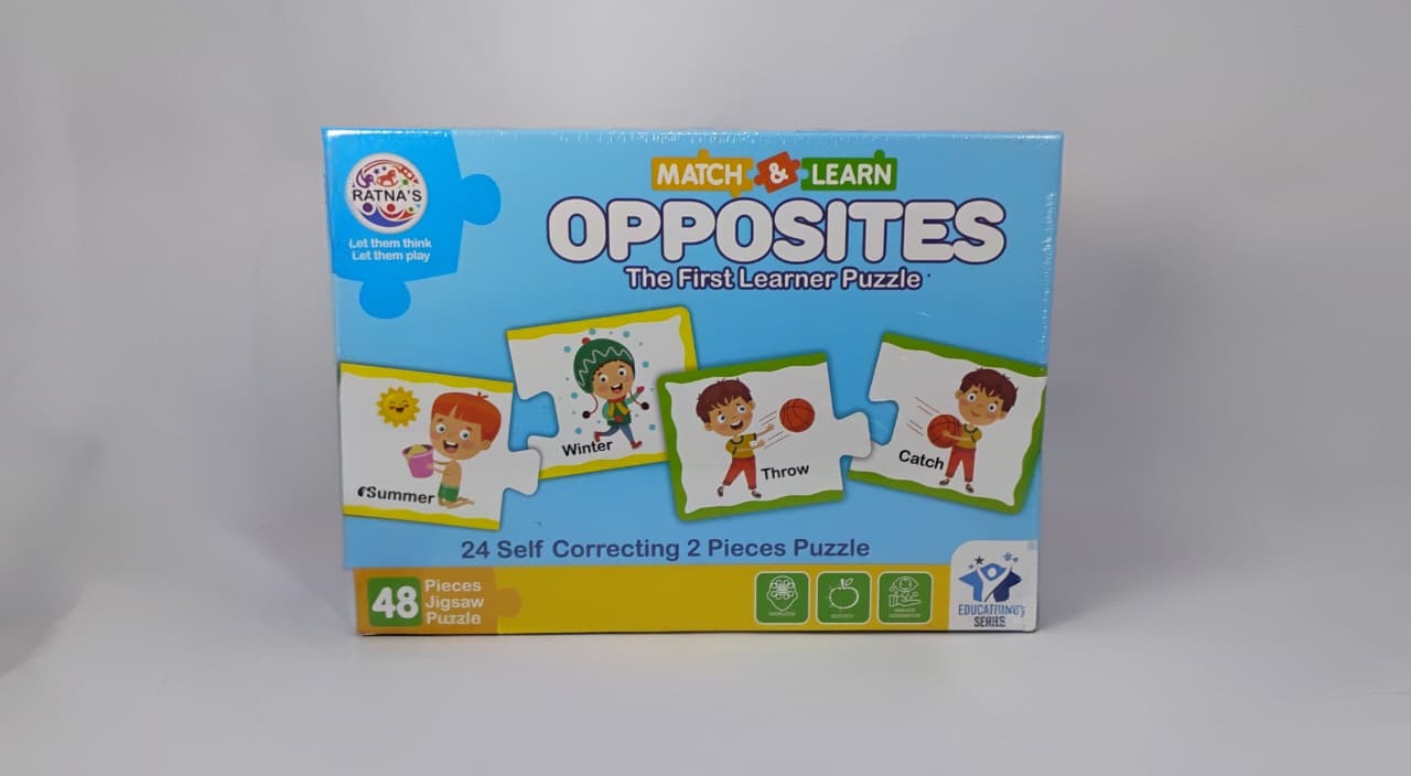 MATCH & LEARN OPPOSITES 48 PCS JIGSAW PUZZLE RATNA MATCH & LEARN OPPOSITES 48 PCS JIGSAW PUZZLE RATNA - Image 1