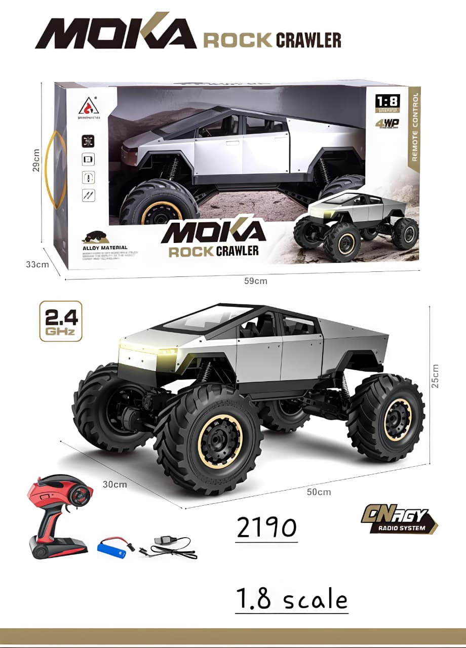 MOKA CYBERTRUCK ROCK CRAWLER MOKA CYBERTRUCK 1:8 SCALE ROCK CRAWLER - Image 1