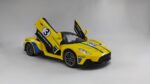 Maserati MC20 Die-Cast Model. 1:22 scale YELLOW WITH BLUE STRIPES - Image 2