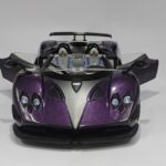 Pagani Zonda HP Barchetta Die-Cast Model in stunning metallic purple.