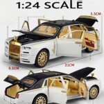 ROLLS ROYCE PHANTOM WHITE & GOLD DIE CAST